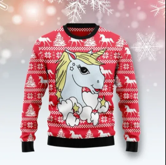 Lovely Unicorn Ugly Christmas Sweater