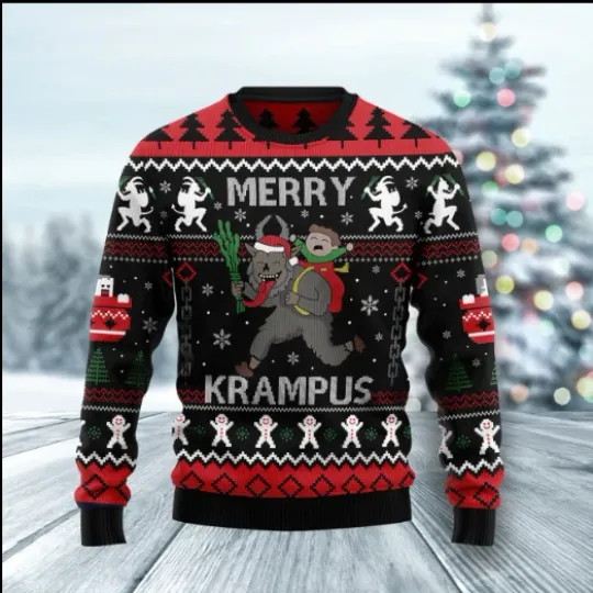 Merry Krampus Ugly Christmas Sweater