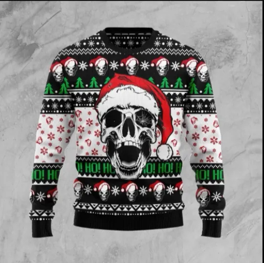 Skull Xmas Ugly Christmas Sweater