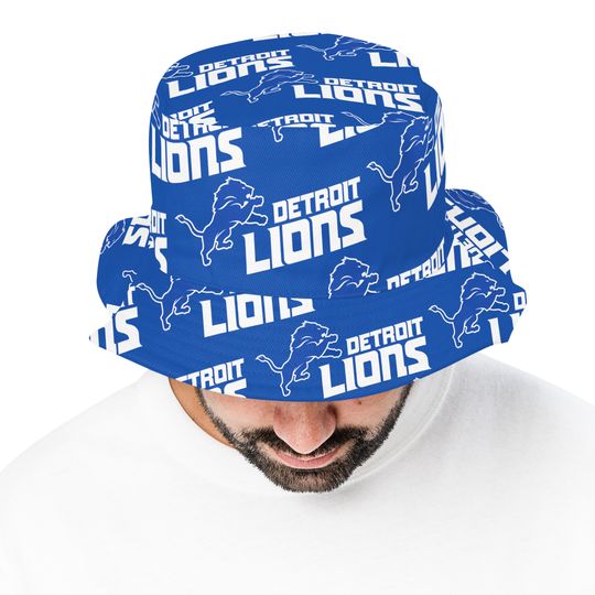 Detroit Lions Bucket Hat, Detroit Lions 2025 Team Football Champions Hat, Football Game Day Baseball Hat