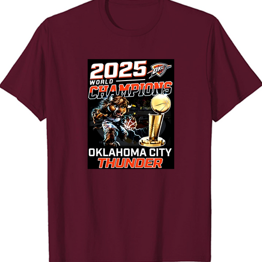 Oklahoma City OKC Thunder N.B.A CHAMPIONS 2025 T-Shirt