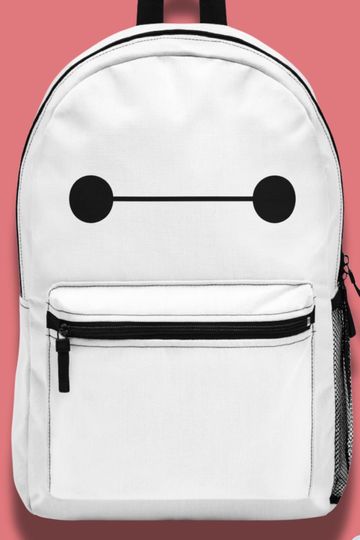 Cute Baymax Themed Backpack for Kids and Teens, Big Hero 6 Comic Robot School Bag
