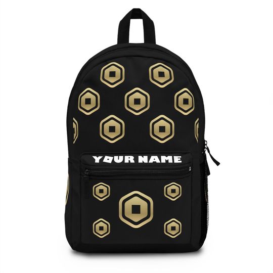 Personalized Roblox Backpack with Custom Name, Robux Design, Safe & Comfortable for School, Ideal Gift for Roblox Fans