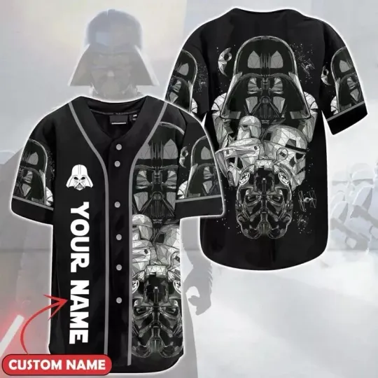 Personalized Star Wars Darth Vader All Over Print 3D Baseball Jersey Shirt