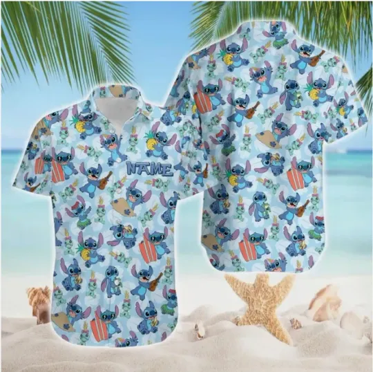 Personalized Stitch 3D HAWAII SHIRT HALLOWEEN GIFT CHRISTMAS GIFT