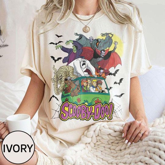 Scooby Doo Halloween Shirt, Halloween Scooby Doo Comfort Colors T-Shirt, Horror Movie Shirt, Cartoon Scooby Doo Tee, Halloween Scooby Shirt