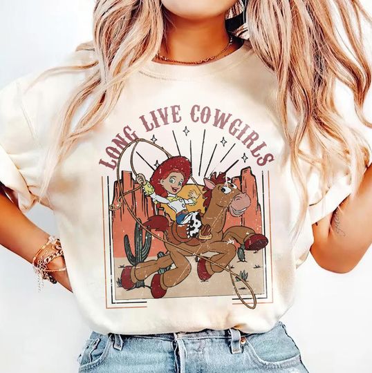 Disney Pixar Toy Story Jessie Long Live Cowgirls Shirt, Toy Story Shirt, Jessie Cowgirl Shirt, Disneyworld Shirt, Disney Family Shirts