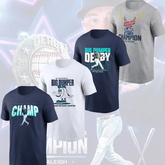 Cal Raleigh Seattle Mariners 2025 Home Run Derby Champion T-Shirt