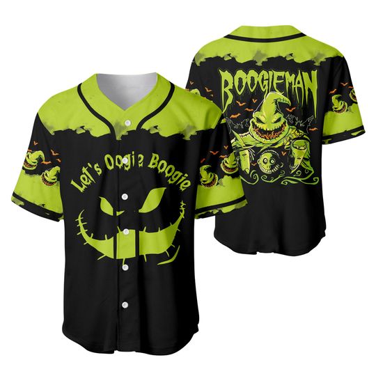 Custom Oogie Boogie Nightmare Before Baseball Jersey Monster Baseball Jersey Halloween Jersey Shirt Horror Character Baseball Shirt Gifts