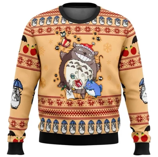 My Neighbor Totoro Ugly Christmas Sweater, Totoro 3D Sweater, Anime Lovers Gifts