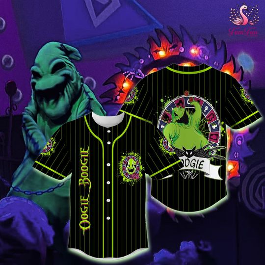 Halloween Oogie Boogie Baseball Jersey, Halloween Horror Movie Baseball Jersey, Oogie Boogie Bash Jersey Shirt, Nightmare Christmas Shirt
