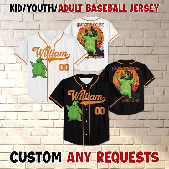 Disney Oogie Boogie Bash 2025 Halloween Baseball Jersey, Birthday Gift for Monster Jersey, Gift for Fans, Custom Name Baseball Jersey