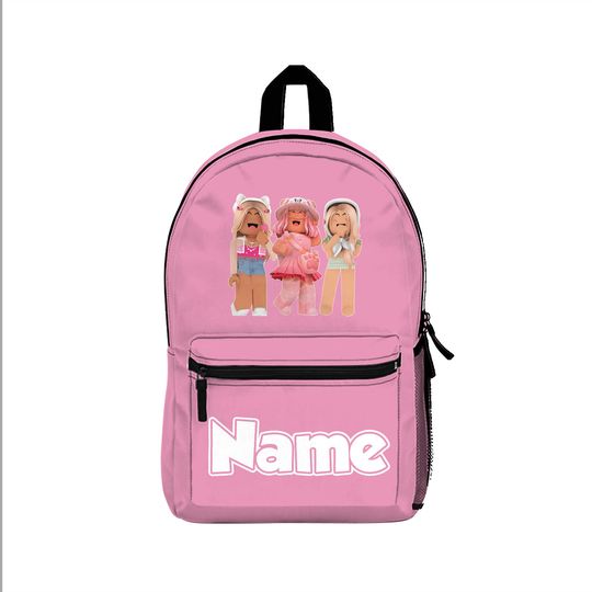 Custom Roblox Girl Backpack, Personalized School Bag, Roblox School Bag, Custom kid backpack, Roblox Gift Favor School Bag, Girl Roblox Book Bag