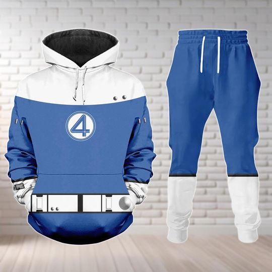 Halloween Fantastic Four Cosplay Costume, Marvel Fantastic Four First Steps Hoodie Joggers, Superhero Shirt, Fantastic Four Fan Gifts