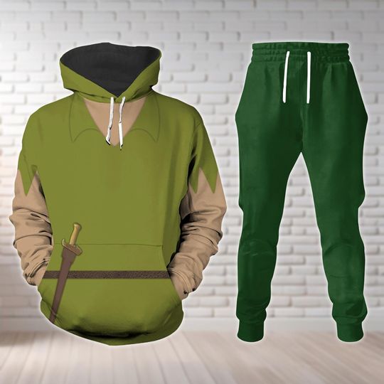 Disney Peter Pan Cosplay Costume, Peter Pan Jungle Prince Hoodie Joggers, Disneyland Shirt, Magic Kingdom Shirt, Halloween Gift For Him