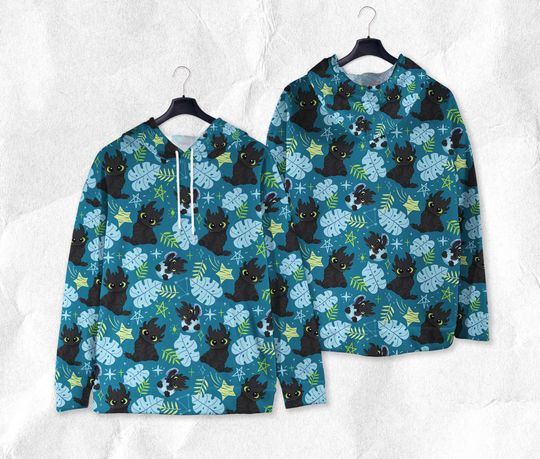 Toothless Hoodie Shirt - How to Train Your Dragon 3D Hoodie Sweatshirt for Men and Women