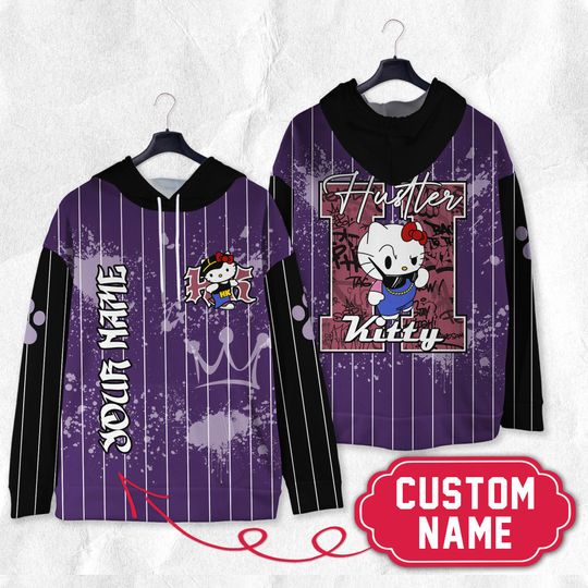 Hello Kitty Hoodie Kitty Trendy Unisex Custom Name Shirt Cute Hoodie Shirt Hello Kitty Shirt Gifts