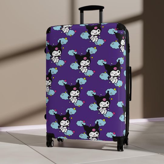 Kuromi Printed Suitcase for Travel, Women's Luggage, Kuromi Travel Bag