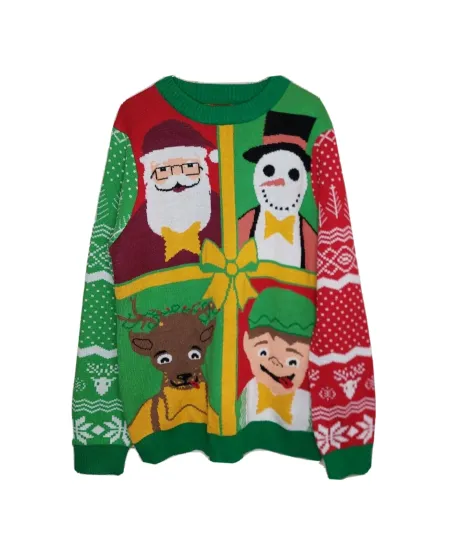 Size LARGE - Tipsy Elves Sweater Funny Ugly Christmas Santa Elf Holiday *RARE*