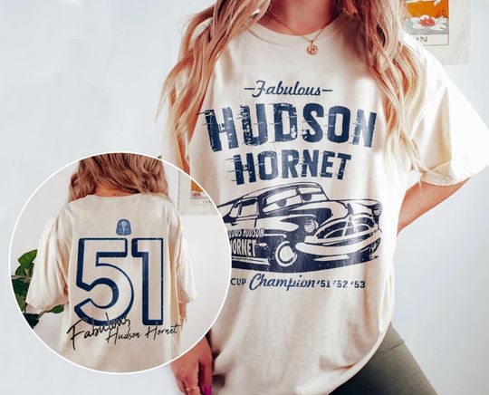Vintage Disney Pixar Car Movies Shirt, Funny Doc Hudson The Fabulous T-shirt, Hudson Hornet Tee, Disneyland Trip Family Holiday Outfits