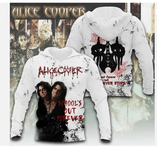 All Size new shirt hot Alice Cooper 3D Hoodie 3d - all printed, hot 2025