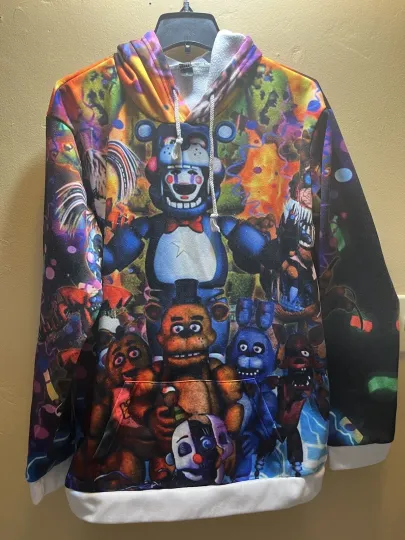 Five Nights At Freddy’s 3D Print Graphic Hoodie Sweatshirt Adult Size XL