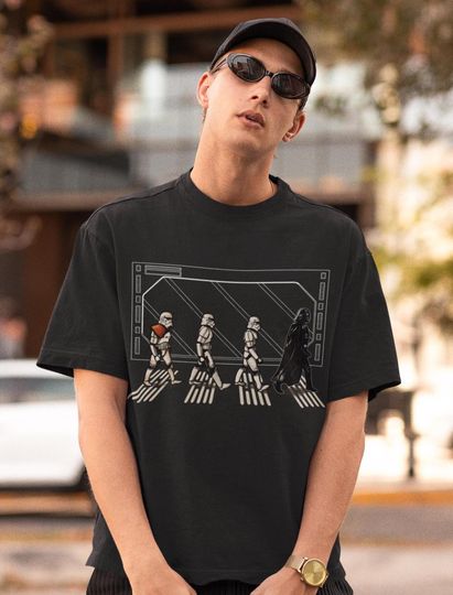 Abbey Road Darth Vader & Stormtrooper Shirt-Funny Star Wars Shirt,Funny Darth Vader Shirt,Darth Vader Gift,Stormtrooper Tee,Anakin Skywalker