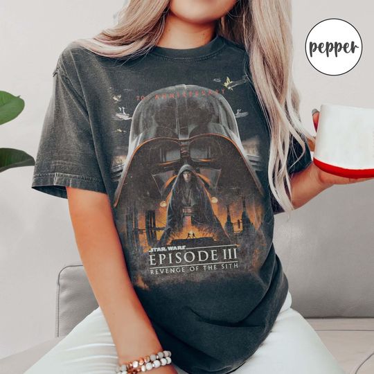 Retro Revenge Of the Sith 20th Starwars Shirt, Darth Vader Tee, Anakin Skywalker Shirt, Episode III Revenge of The Sith Tee, Jedi Tshirt