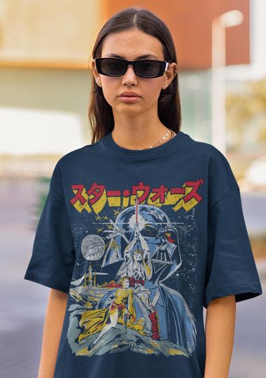 Vintage Star Wars Japanese Shirt -Darth Vader Shirt,Luke Skywalker Shirt,Han Solo Shirt,Chewbacca Shirt,Princess Leia Shirt,Leia Organa Tee