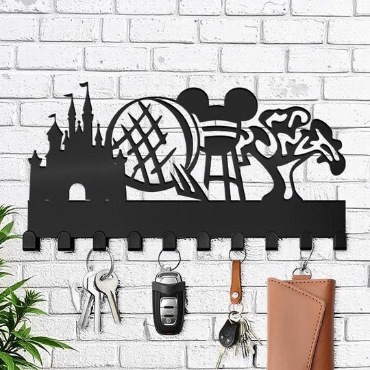 Magical New Disney Park Key Hanger - Disney World Rack Hanger - Disney Castle Deocr - Christmas Door Hooks - Christmas Gift -Xmas Decoration