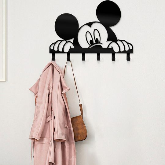 Disney Mickey Metal Key Holder Wall Decor for Home & Nursery