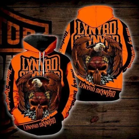 Lynyrd Skynyrd Eagle Free Bird 1973 Rock Band All Over Print Hoodie 3D XS-6XL