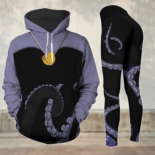 Ursula Cosplay Hoodie, Sea Witch Costume Outfit, Little Mermaid Villain Halloween Matching Look, Witch Legging, Halloween Hoodie Gift