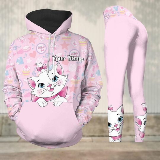 Disney Marie Cat Hoodie, The Aristocats Legging Outfit, Disney Halloween Hoodie, Marie Cat 3D Shirt, Gift For Her, Legging Gift