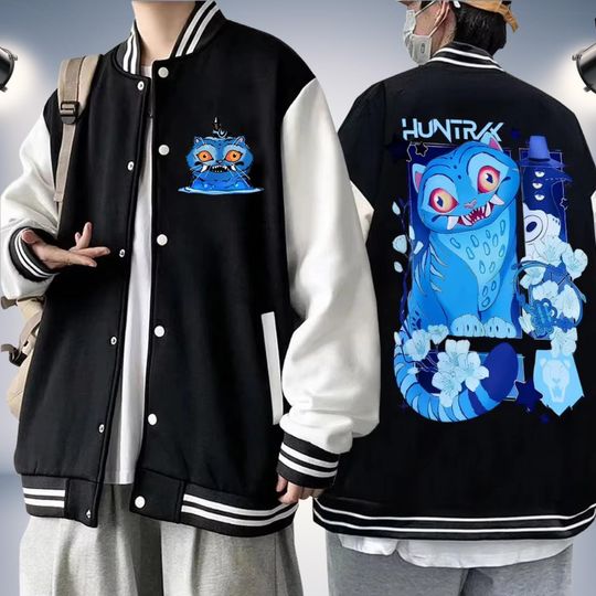 Kpop Baseball Jacket Derpy Tiger Varsity Jacket Harajuku Unisex Streetwear Spring Fall Coat