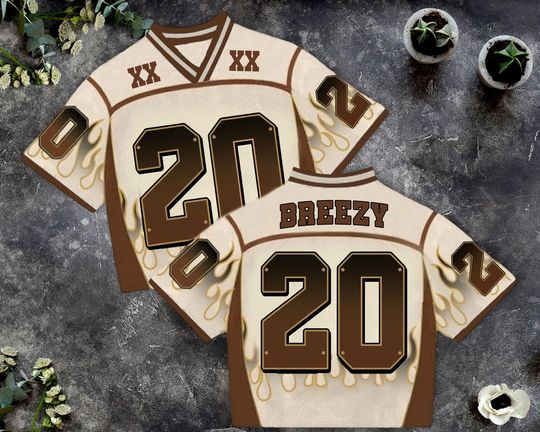 Natural Brown Mesh Jersey, Concert Jersey, Game Day Commitment Gift