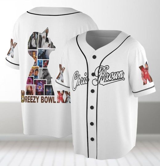 Chris Brown Breezy Bowl XX Tour Baseball Jersey, Breezy Bowl Jersey, Chris Brown Baseball Shirt, Chris Brown Tour, Chris Brown Merch