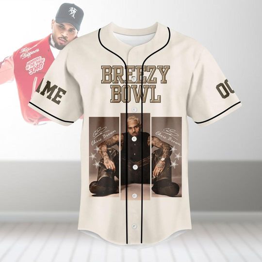 Custom Chris Brown Breezy Bowl XX Jersey, Chris Brown Breezy Bowl XX Baseball Jersey, Chris Brown Merch,Breezy Bowl 2025 Baseball Shirt