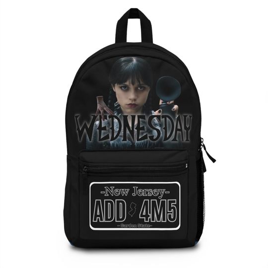 Wednesday Addams Inspired Backpack | Gothic Style School Bag | Backpack