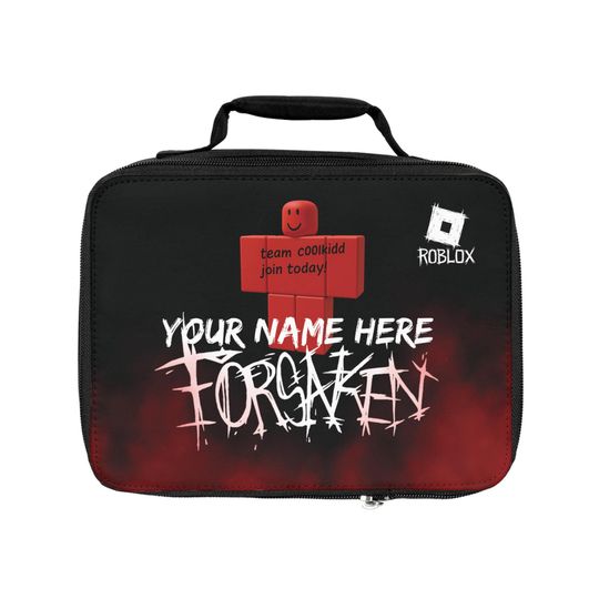 Forsaken Roblox Lunch Bag with Name - Personalized Lunch Bag with Team c00lkidd Design, Ideal for School, Trips, Roblox Fans