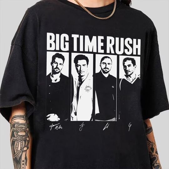 Big Time Rush Tour 2025 Shirt, Big Time Rush Band Tee Pop Music Fan Shirt, Vintage Concert Band Tee, 90s Music BTR Fan Gift