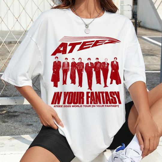 Retro Ateez 2025 World Tour In Your Fantasy T-shirt, Ateez Golden Hour Part 2 Shirt, Ateez World Tour 2025 Shirt, Ateez Members Kpop Vintage