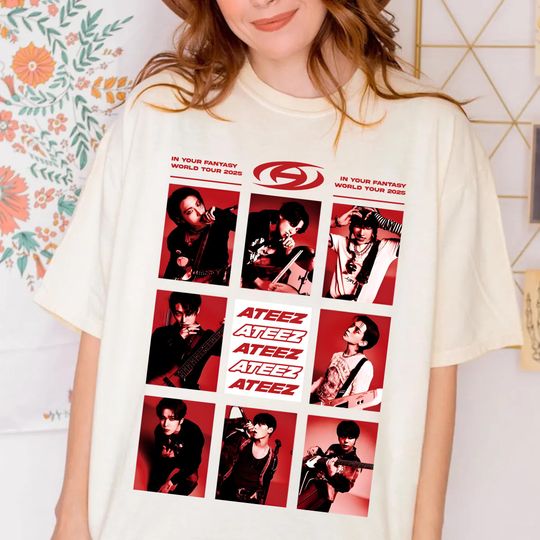 Vintage Ateez In Your Fantasy Tour 2025, ATEEZ Golden Hour Part.3 Shirt, Ateez World Tour 2025 Shirt, Ateez Kpop,  Ateez Lemon Drop Shirt