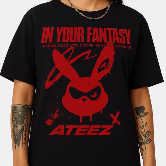 ATEEZ 2025 Tour Shirt - In Your Fantasy Concert Tee for Kpop Fans