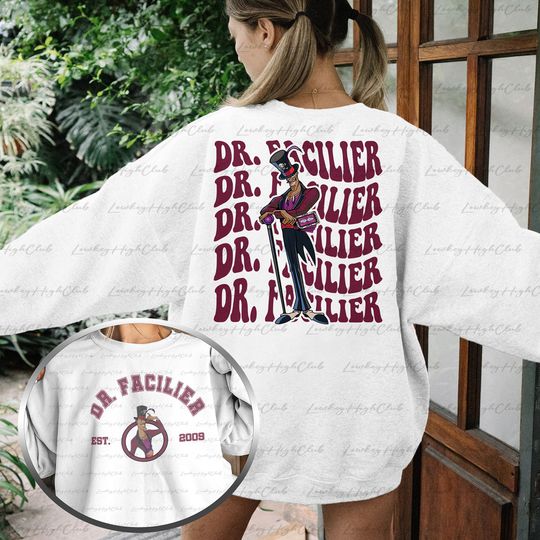 Dr.Facilier Princess The Frog 2 Sided Sweatshirt, Dr Facilier Voodoo Emporium Shirt, Witch Doctor Tiana Frog, Chillin Like A Villain, MYA071