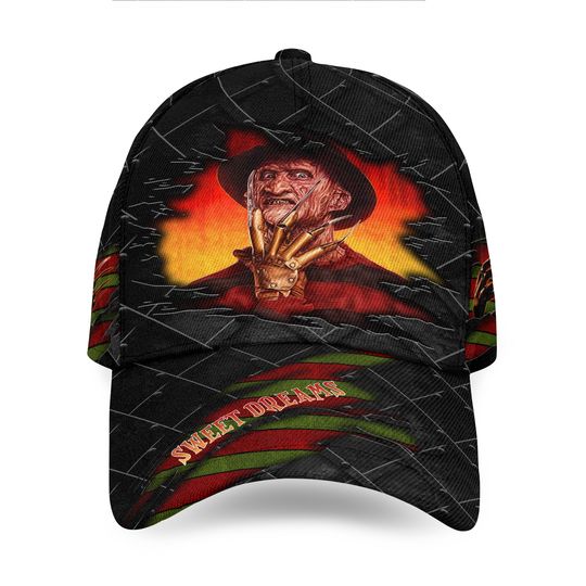 Freddy Krueger Halloween Classic Cap, Sweet Dreams Baseball Cap, Horror Character Hat For Man Women, Nightmare On Elm Movie