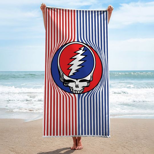Grateful Dead Towel! Steal Your Face Pool Towel - Grateful Dead Beach Towel!