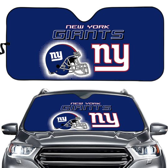 New York Giants Car Windshield Sunshade Helmet Style Car Sunshade