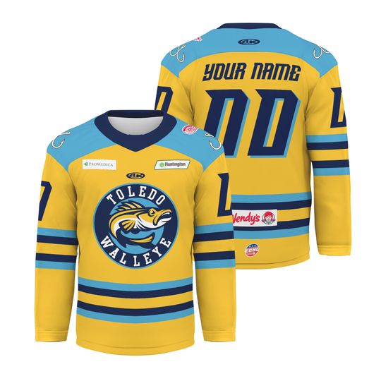 Personalized Toledo Walleye New Uniform 2025 Yellow Hockey Shirt