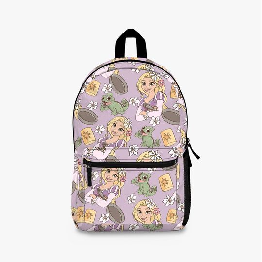 Rapunzel Tangled Backpack Disney Princess School or Park Bag Purple Sun Design, Magical Travel Backpack, Gift for Girls Backpack
